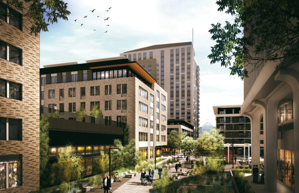 Portland's Lloyd EcoDistrict will feature a new public plaza and major face-lift for the aging mall. Photo Credit: Portland Monthly